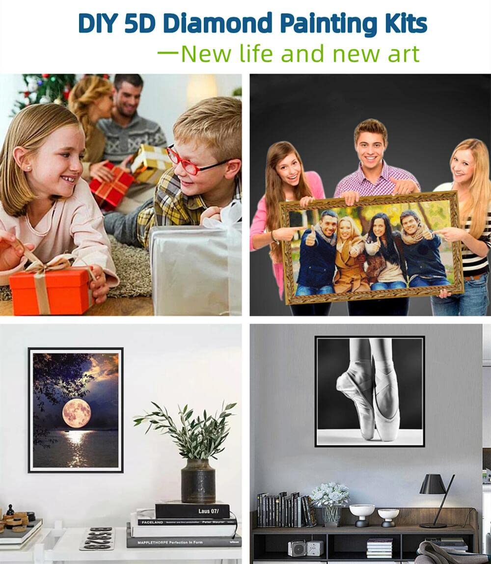 DIY 5D Diamond Art Painting by Number Kits for Adults African Ballet Dancing Girl Round Diamond Art Full Drill Beads Embroidery Cross Stitch for Wall Decoration(40x40) WoodArtSupply