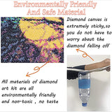 QAZWSX 5D Diamond Painting Kits, Falls of Waterfall Oregon with Bridge Scene Painting Arts Craft Canvas Full Drill Cross Stitch for Home Wall Decor, 12x16 Inch QAZWSX