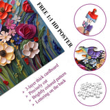 Colorful Flower Puzzles for Adults, Mosaic Plant Floral Puzzle Art, Spring Flower Garden Jigsaw Puzzles 1000 Pieces Painting PICKFORU