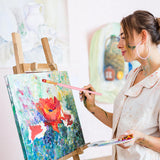 ESRICH Paint Brushes, 2 Packs / 20 Pcs Nylon Miniature Paintbrushes, Face and Body Watercolor Oil Painting Artist Professional Acrylic Paint Brushes Set,Pink ESRICH