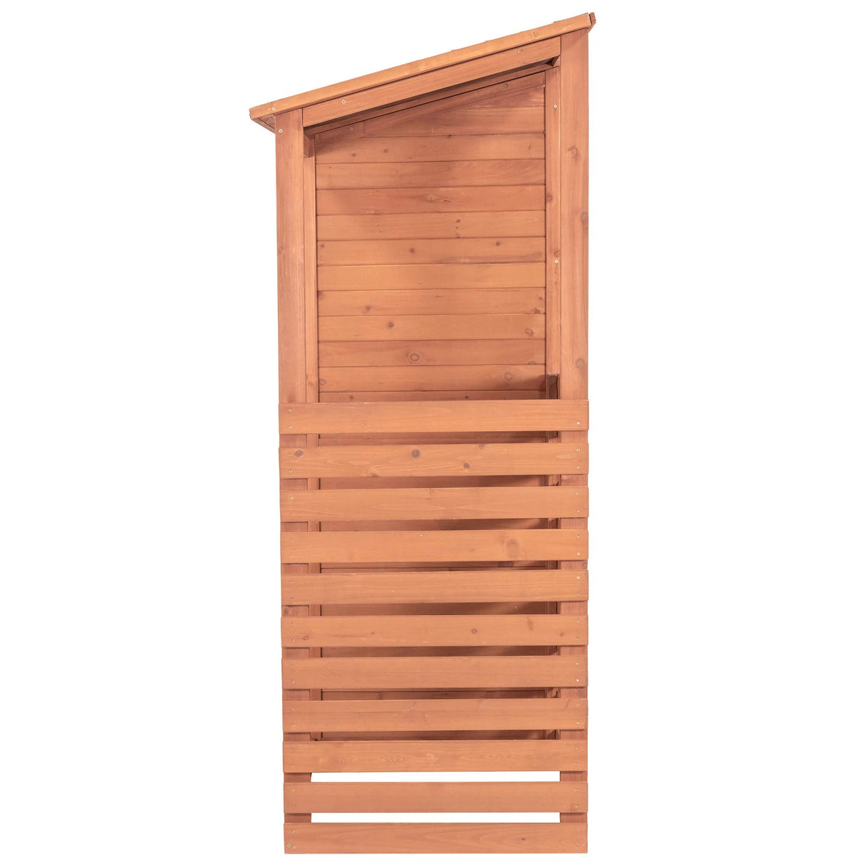 Leisure Season CFS7181 Combination Firewood and Storage Shed - Brown - Outdoor Garden Cedar Box with Shelves, Roof, Doors - Large Yard Lumber Lockers - Patio, Backyard, Deck, Organizer -Fast Assembly Leisure Season
