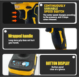 RhovixStar 20V MAX Cordless Impact Wrench Kit,1/2" Brushless Motor High Torque Impact Gun,4000mAh Battery and Charger Included,Variable Speed RhovixStar