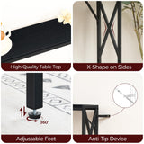 MAHANCRIS Sofa Table with Charging Station, 39.4” Console Table, Narrow Entryway Table, Slim Hallway Table, Retro Couch Table, for Entrance, Foyer, Living Room, Hallway, Black CTHB151E01 MAHANCRIS