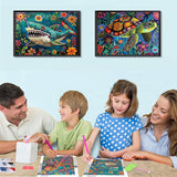 NEGEKFKX 3 Pack Sea Turtles Diamond Art Kits for Adults Beginners,Octopus Shark Diamond Painting Kits for Adults,5D Full Drill DIY Diamond Dot Gem Art Kit Wall Home Decor Arts Craft 12x16 inch NEGEKFKX