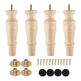 Michanco Wooden Furniture Legs 8 Inch Set of 4 Unfinished Replacement Parts for Couch Sofa Chair Ottoman Cabinet Michanco
