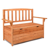 VINGLI 40-Inch Wooden Outdoor Storage Bench with 30 Gallon Capacity VINGLI