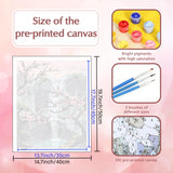 Plum Blossom Paint by Numbers Adults,Waterfall Paint by Number Canvas for Adults,Adult Paint by Number Kits on Canvas,DlY Paint by Number Adult for Gifts Home Wall Decor 16x20inch HITIRECOVI