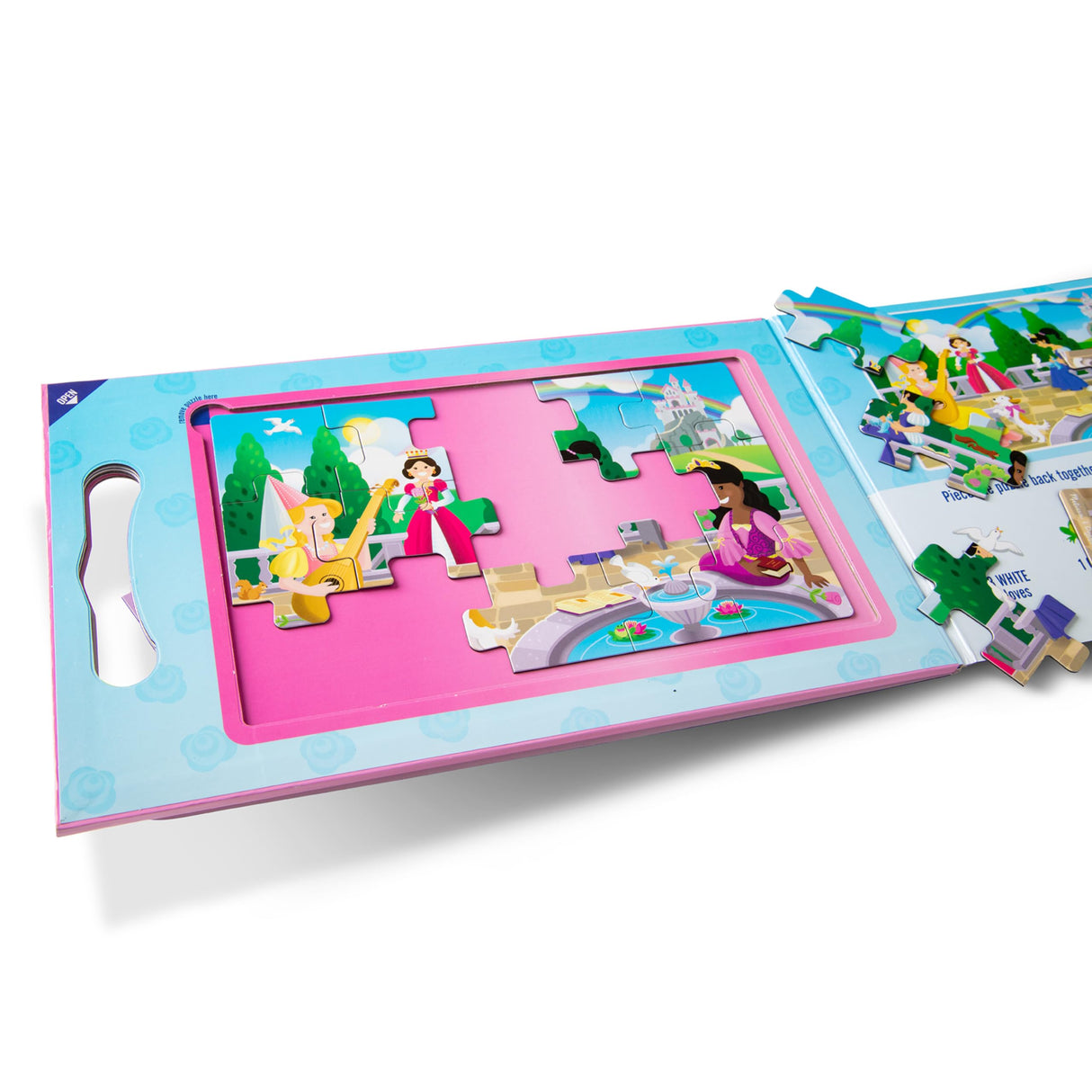 Melissa & Doug Take-Along Magnetic Jigsaw Puzzles Travel Toy Princesses (2 15-Piece Puzzles) Melissa & Doug