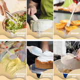 Mixing Bowls with Airtight Lids Set, 26PCS Stainless Steel Khaki Bowls with Grater Attachments, Non-Slip Bottoms & Kitchen Gadgets Set, Size 7, 4, 2.5, 2.0,1.5, 1QT, Great for Mixing & Serving Umite Chef