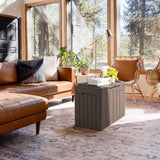 JUMMICO 31 Gallon Resin Deck Box Waterproof Indoor Outdoor Storage Boxes for Patio Furniture Cushions, Toys and Garden Tools JUMMICO