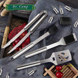 Dr. Camp 13 PCS Grilling Accessories, Grill Set, Grilling Set, Barbecure Utensils, Stainless Steel Dr.Camp