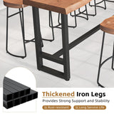 OOIKVCC Farmhouse Bar Table,Rustic Bar Height Table,Counter Height Dining Table,Solid Wood Pub Table,2 in Thick Live Edge Top for Kitchen,Dining,Coffee Bar,or Restaurant(Stool not Included) OOIKVCC