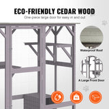 VEVOR Cat Cage Condo Catio Outdoor/Indoor Cat Enclosure, Wooden Cat House with 5 Platforms, 7-Tier Pet Playpen with 2 Resting Box, Cat Crate Cat Kennel with Waterproof Roof, 71.2"L x 34.6"W x 66.5"H VEVOR