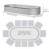 Outsunny 2PCS Galvanized Raised Garden Bed, 7' x 3' x 1' Raised Beds for Gardening with Plant Support Stakes, Rubber Strap Edging and Gloves, Metal Planter Box for Vegetables, Flowers, Silver Outsunny