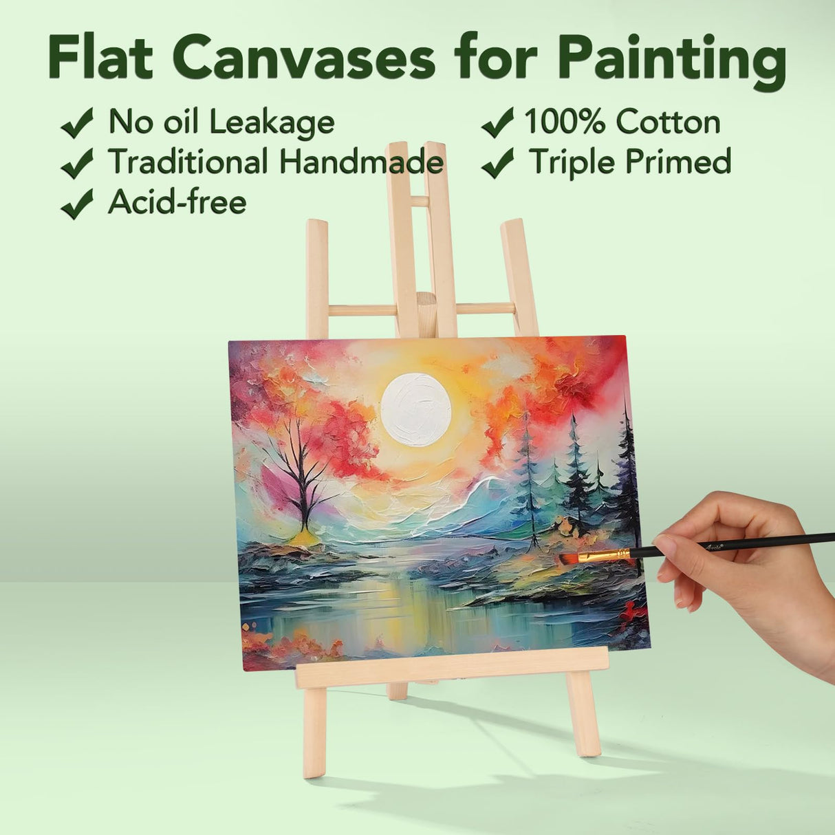 Canvases for Painting 8x10 Inch, 42 Pack Blank Painting Canvas Boards for Painting Supplies-Cotton Canvas Panels Acid-Free Primed for Oil Paint,Watercolor, Acrylic Paint, Gouache and Tempera. ESRICH