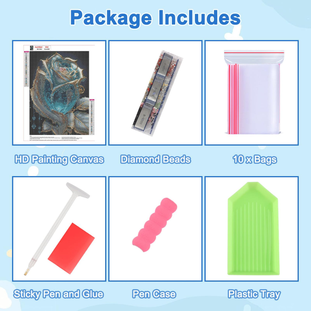 DOMROM Crystal Rose Diamond Painting Kits for Adults, Rose Diamond Art Kits for Adults Beginner, DIY Rose Diamond Dots Paint by Diamonds Art and Crafts for Hobbies, Gifts, Home Art Decor 12x16 inch DOMROM