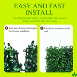 HWT 12 Pcs 20"X20"Grass Wall Backdrop, UV-Protected Greenery Wall Backdrop, Grass Wall Panels, Boxwood Hedge Wall Green Wall Decor Boxwood Panels Indoor & Outdoor Decor HWT