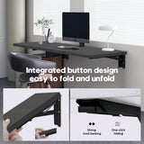 Wall Mounted Folding Table, Laundry Table Floating Countertop, with 40" x 20" Solid Wood Tabletop, Holds Up to 300 Lb for Small Spaces, Rv, Home Office, Garage, Basement Kitchen, Bar, Laptop Fistihon