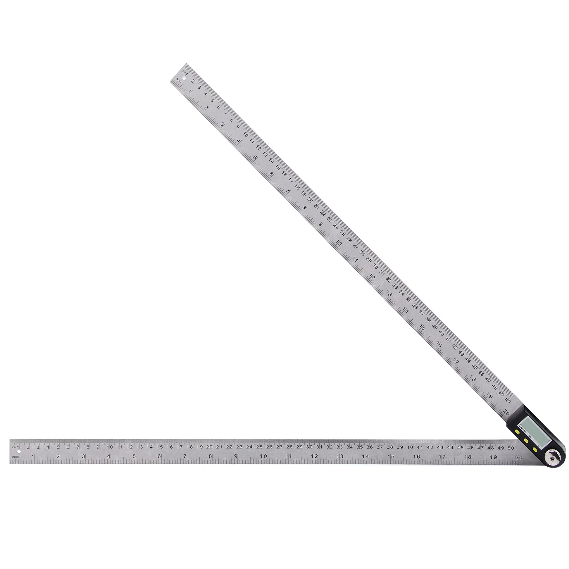 Yangoutool Digital Angle Ruler 20inches/500mm Stainless Steel Digital Angle Finder and Protractor Large Gauge Precision Measuring Tool for Woodworking Metalworking and Construction - WoodArtSupply