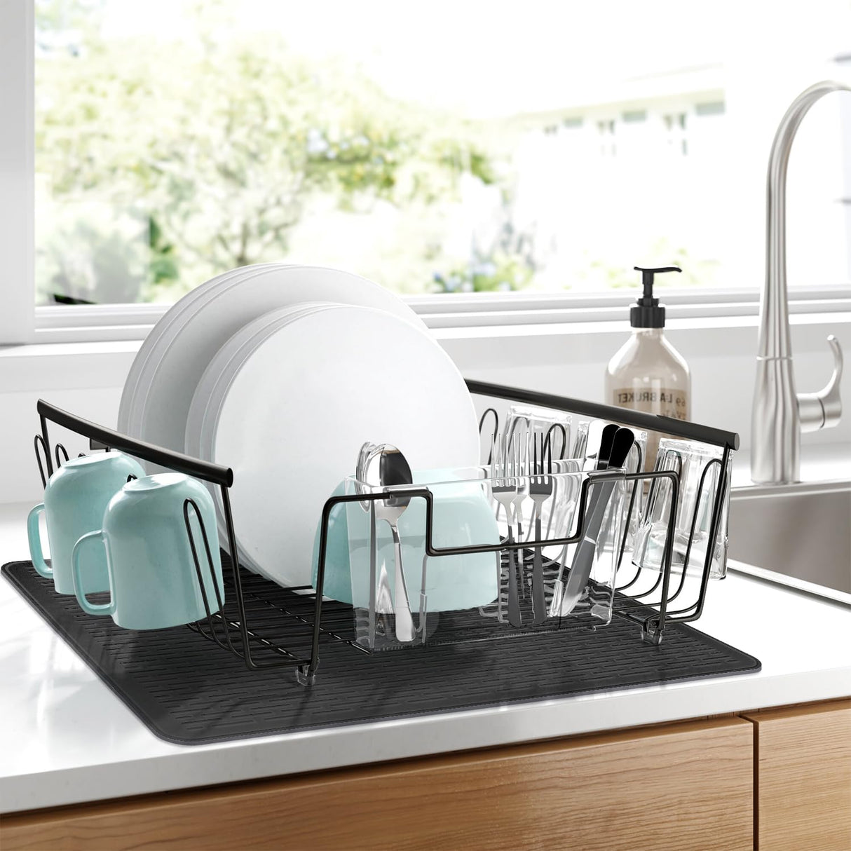 Stove Top Cover for Electric Stove - Silicone Stove Mat for Glass Top Stove, Glass Cooktop Protector, XL Dish Drying Mats For Kitchen, Range Covers for Electric Stove (Black,28 x 20) YUHFERA