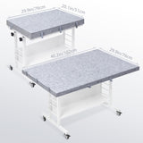 Tektalk 2000 Piece Foldable Felt Jigsaw Puzzle Board with Height Adjustment, Puzzle Table with 2 Felt Cover & 8 Sorting Trays/Drawers, Easel with Legs, Enclosed with 4 Roller Wheels - Light Gray Tektalk