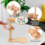 Embroidery Hoop Stand, Rotated Wooden Embroidery Holder Adjustable Rotatable Cross Stitch Stand for Embroidery Sewing Needlework Projects (Embroidery Hoop Not Included) Gosknor