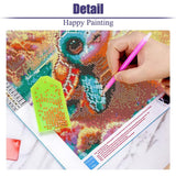 AOSGEDY Adorable Sea Turtle Beach Diamond Painting Kits for Adults, 5D Seaside Sunset/Flowers Diamond Art Kits for Beginners, DIY Full Drill Paint with Diamond, Home Wall Decor 14 x 14 Inch AOSGEDY