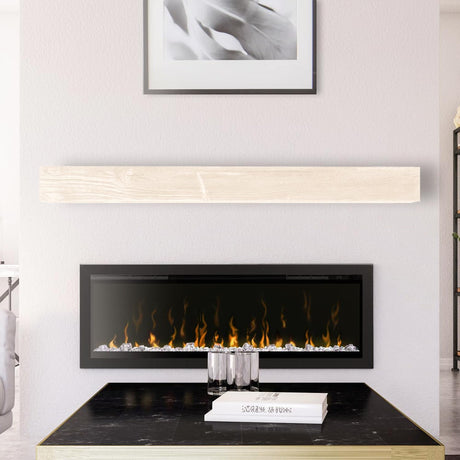 MANTELSDIRECT Vail Fireplace Mantel Shelf - 48 Inch Wide x 6 Inch Tall - White Finish, Rustic, Distressed, Wall Mounted Shelf | Handcrafted & Milled in The USA MANTELSDIRECT