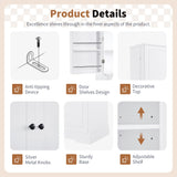 LUMISOL 72'' Tall Tilt Out Laundry Hamper, Bathroom Storage Cabinet with Hidden Laundry Hamper Basket, Drawer & 3 Doors, Freestanding Bathroom Cabinet with Adjustable Shelf, White LUMISOL