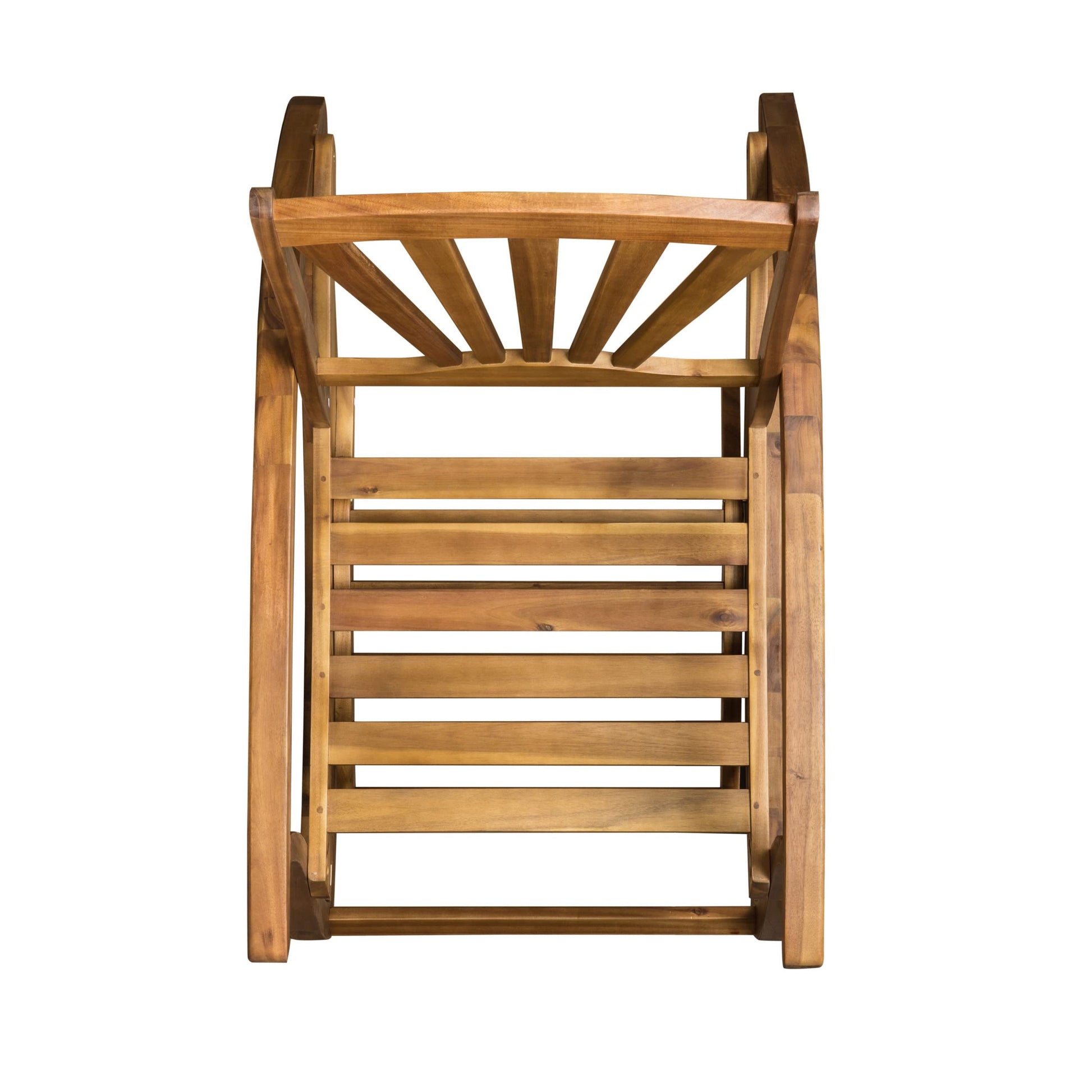 Christopher Knight Home Alva Outdoor Acacia Wood Rocking Chair with Footrest, Teak Finish - WoodArtSupply