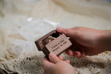 MUUJEE Custom Engraved Wood Flip Ring Box, 2.25 x 0.9 x 2 Inches Wooden Slim Ring Holder For Engagement Proposal, Weddings, Anniversaries, Birthday Gift Ideas MUUJEE