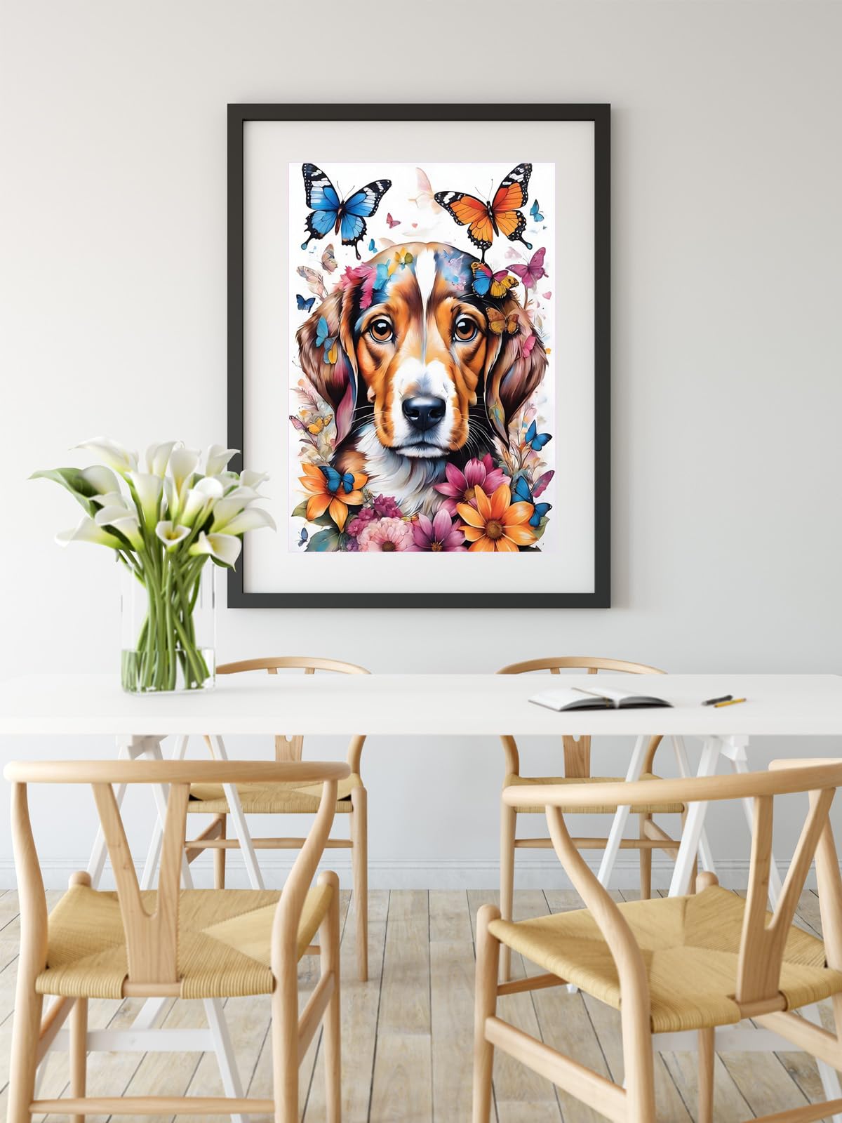 SAIMIUBO Diamond Painting Kits for Adults,Dog Full Drill Diamond Art Kits for Adults Beginners,Round 5D DIY Diamond Dots Paintings,Diamond Art Painting Home Wall Decor 12x16 inch SAIMIUBO