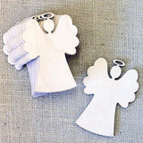 Amosfun 20Pcs Wooden Angel Shaped Pendants DIY Christmas Hanging Ornaments for Xmas Tree Amosfun