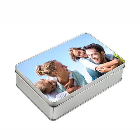 Framendino, Sublimation Candy Tin Box Storage Blank Box with Lid Metal Trinket Tins Container Rectangle Framendino