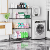 Whitmor 4 Tier Shelving Unit, Metal Storage Shelves, Adjustable Heavy Duty Shelf with Wheels , 400 lbs Capacity per Shelf, 1600 lbs Total for Home, Garage, Workshop, 36"L x 14"W x 54"H, Black Whitmor