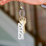 LUOZZY 30 PCS 2025 Sublimation Keychain Blanks for DIY Crafts Heat Transfer Sublimation 2025 Keychain Customized Key Ring for 2025 New Year Graduation LUOZZY