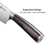 PAUDIN Nakiri Knife - 7" Razor Sharp Meat Cleaver and Vegetable Kitchen Knife, High Carbon Stainless Steel, Multipurpose Asian Chef Knife for Home and Kitchen with Ergonomic Handle PAUDIN