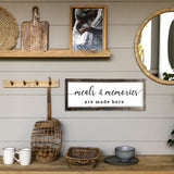 Dazingart Farmhouse Kitchen Wall Decor,Meals and Memories Are Made Here Sign, Rustic Wood Kitchen Signs Dinning Room Wall Decor (Meal) Dazingart