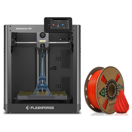 Flashforge Adventurer 5M 3D Printer with Extra 1KG HS PLA Orange Filament FLASHFORGE