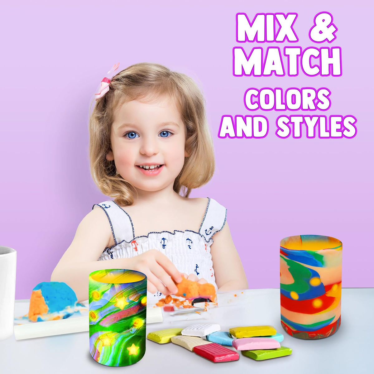 Make Your Own Clay Luminaries - Light-up DIY Clay Lanterns Making Kit Activity for Boys Girls and Teens Age 8 9 10 11 12 Year Old and up, Arts and Crafts Clay Lantern Toys for Kids Ages 8-12 Goody King