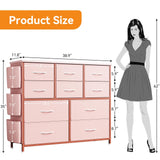 Dresser for Bedroom, Fabric Dressers & Chests of Drawers with Side Pockets, Chest of Drawers for Closet, Living Room, Closet, Hallway Garveehome