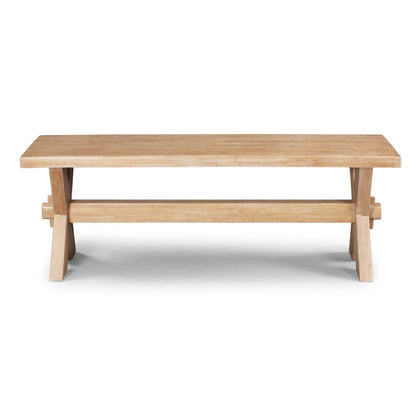 Homestyles Cambridge Dining Bench, Off-White - WoodArtSupply