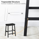 HOOBRO Bar Stools, 24" Set of 2 Bar Chairs, PU Leather Upholstered Breakfast Stools, Easy Assembly, Suitable for Kitchen, Bar, Dining Room, Black BB01MD01 HOOBRO