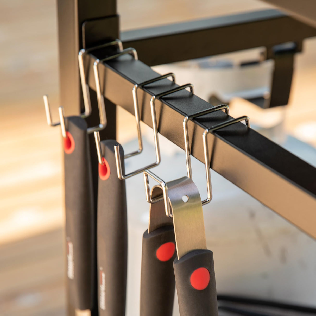 Royal Gourmet Dining Cart Table with Double-Shelf, Movable Stainless Steel Flattop Grill Cart, Hooks, Side Handle, Multifunctional PC3401B (Black) Royal Gourmet