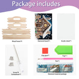 JISHSHAY Diamond Art Serving Tray Diamond Painting Food Tray Gem Art Serving Platter Gem Painting Mosaic Kits for Adults DIY Kits for Adults, with Handle 20×30cm/7.87×11.81in, Christmas Winter House JISHSHAY