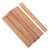 100 pcs Wooden Candle Wicks kit, Include 50 Pcs 5.1 X 0.5 Inch Candle Making Wicks and 50 Pcs Iron Stand Naturally Smokeless Wooden Candle Wicks Candle Cores for DIY Candle Making Pengxiaomei
