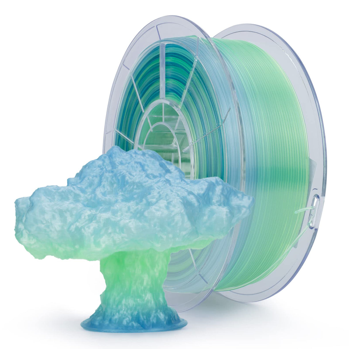 ZIRO 3D Printer Filament,Translucent PLA Filament 1.75mm,Multicolor Rainbow PLA Filament,1KG/2.2lb,Season Series - Summer ZIRO