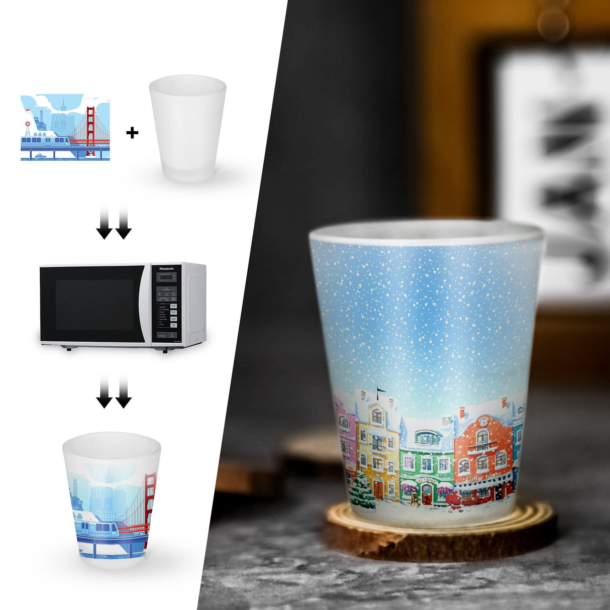AGH Sublimation Frosted Shot Glasses 1.5 oz Set of 12 Shot Glasses Sublimation Blanks Products Personalized Shot Glasses Bulk with Heavy Base for Whiskey, Tequila, Vodka, Espresso AGH