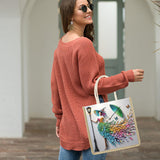 Tontut Diamond Painting kit Handbag Temperament Ladies DIY Handmade Diamond Pattern Creative Gift Large Capacity Commuting Leisure Bag Tontut