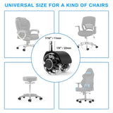 Office Chair Caster Wheels (Set of 5),Heavy-Duty Chair Wheels Support 2200lbs,Mute Rubber Chair Casters for Hardwood Floors and Carpet,2 Inch Universal Fit (Black) Omyoffice